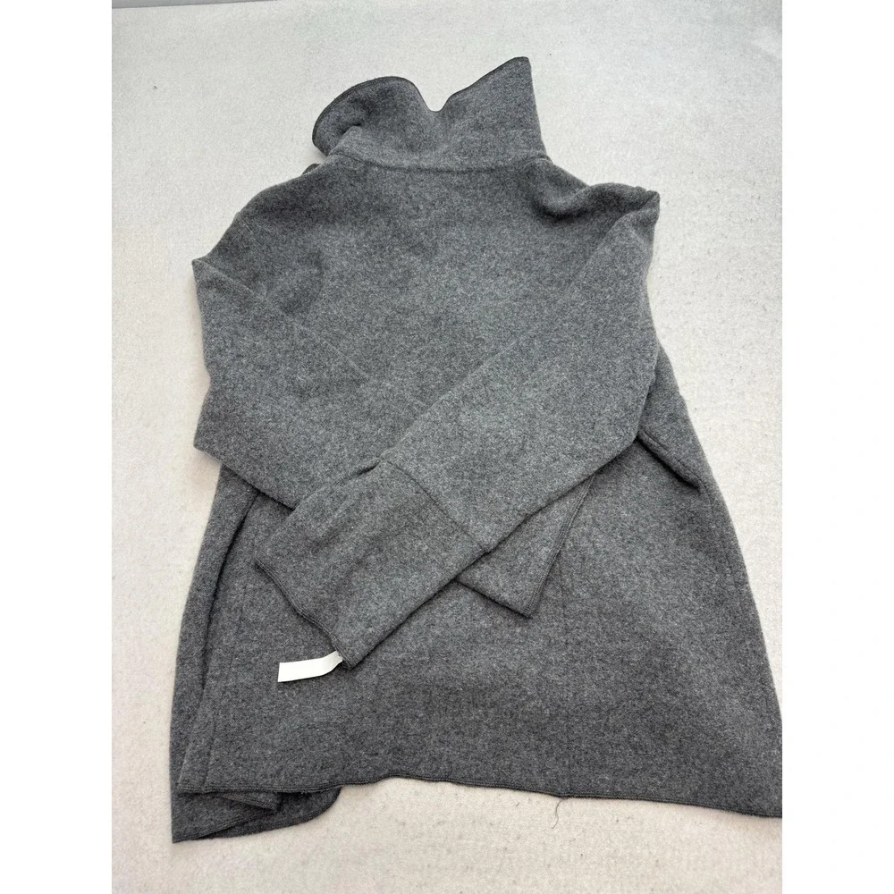 Pendleton Plus Pea Coat Womens 3X Gray Lambswool Snap Front Floral Collar